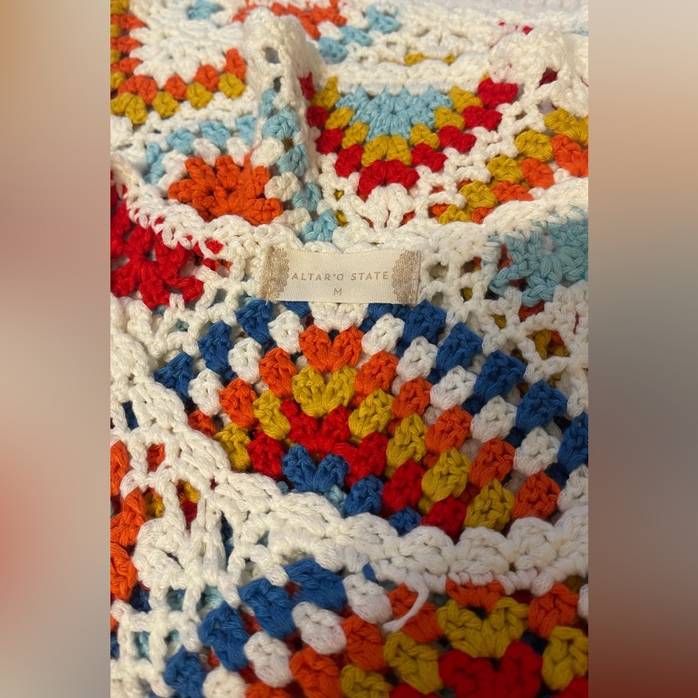 Altar'd State Multicolor Crochet Crop Top - Picture 3 of 4
